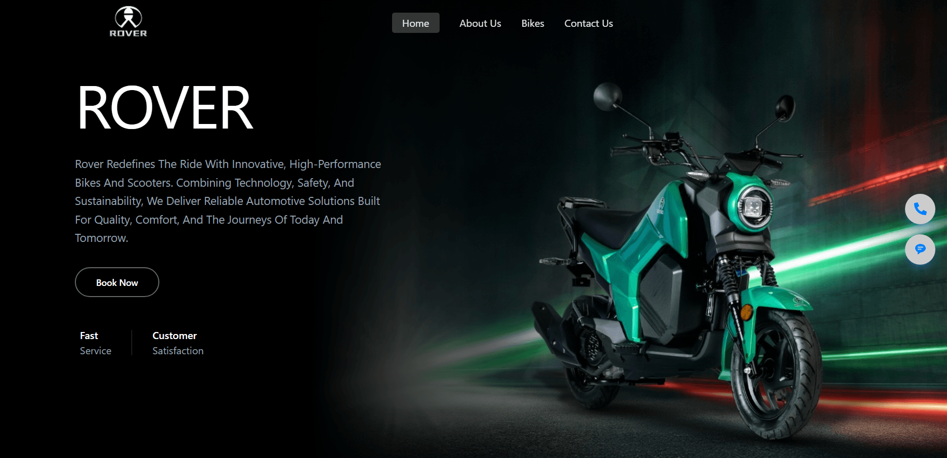 ROVER Bike Import Website project screenshot